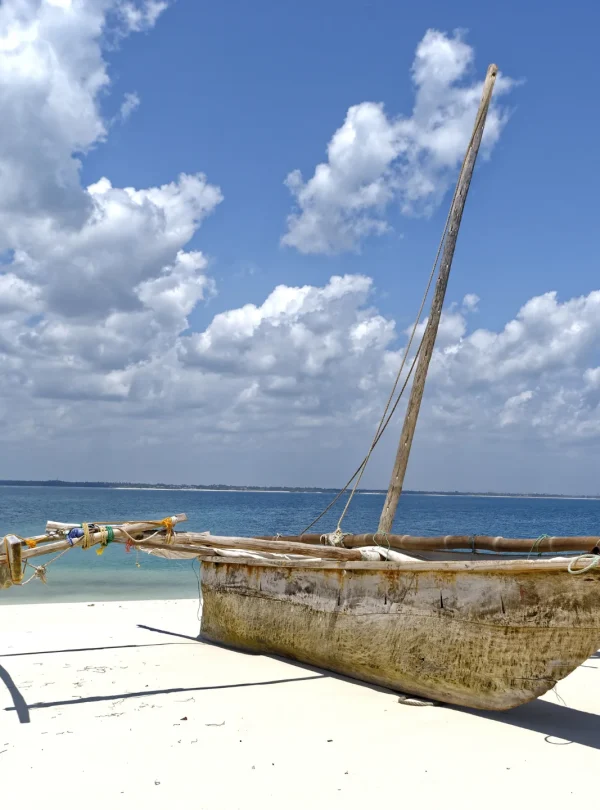 boat near sea shore in a kenyan coast - Mweri expedition