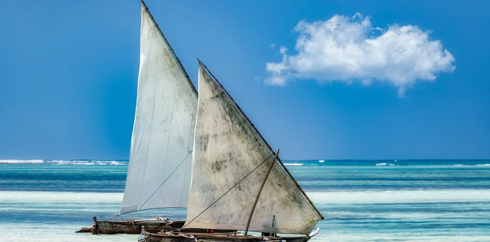 boat sailing in the sea coast of Mombasa - Mweri expeditions